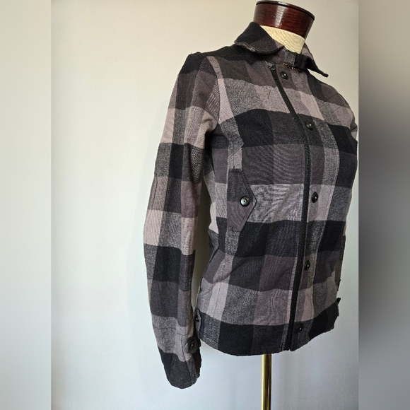 G STAR RAW Grey And Black Plaid Fitted Cotton Jacket. Size XS - Picture 5 of 16
